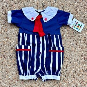 NWT VTG Boy’s Nautical Sailor Romper Me and the Gang Size 3T